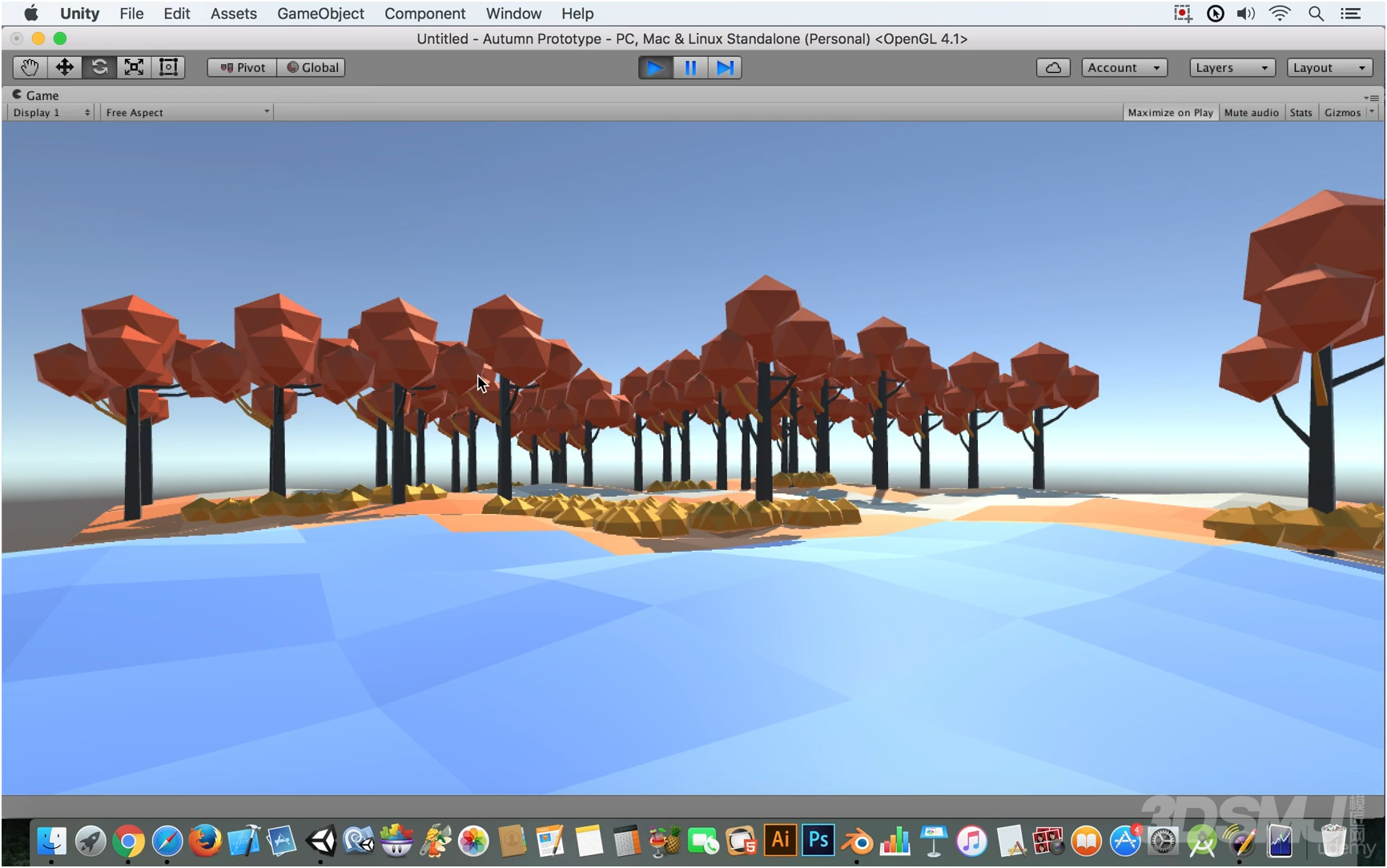 udemy   blender 和 unity 30分钟制作低面数卡通风格的场景教程
