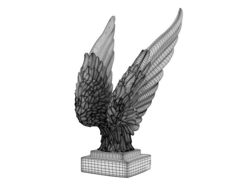 天使翅膀雕塑-3d模型-模匠网,3d模型下载,免费模型下载,国外模型下载