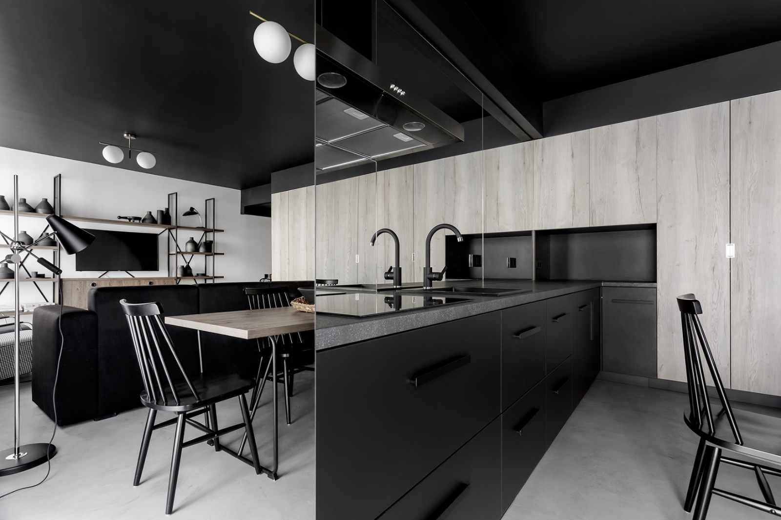 黑灰现代感,极简风公寓设计!