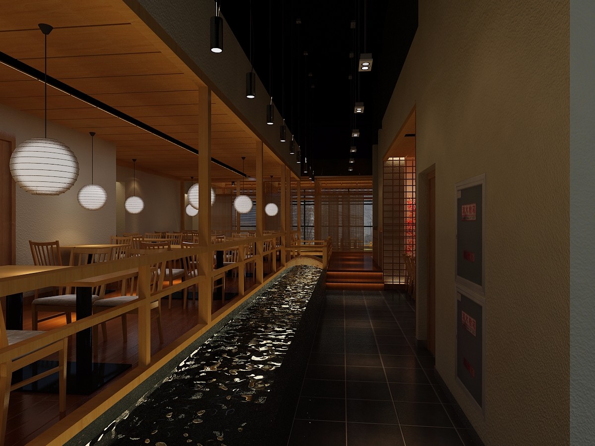 日式设计餐厅松子料理