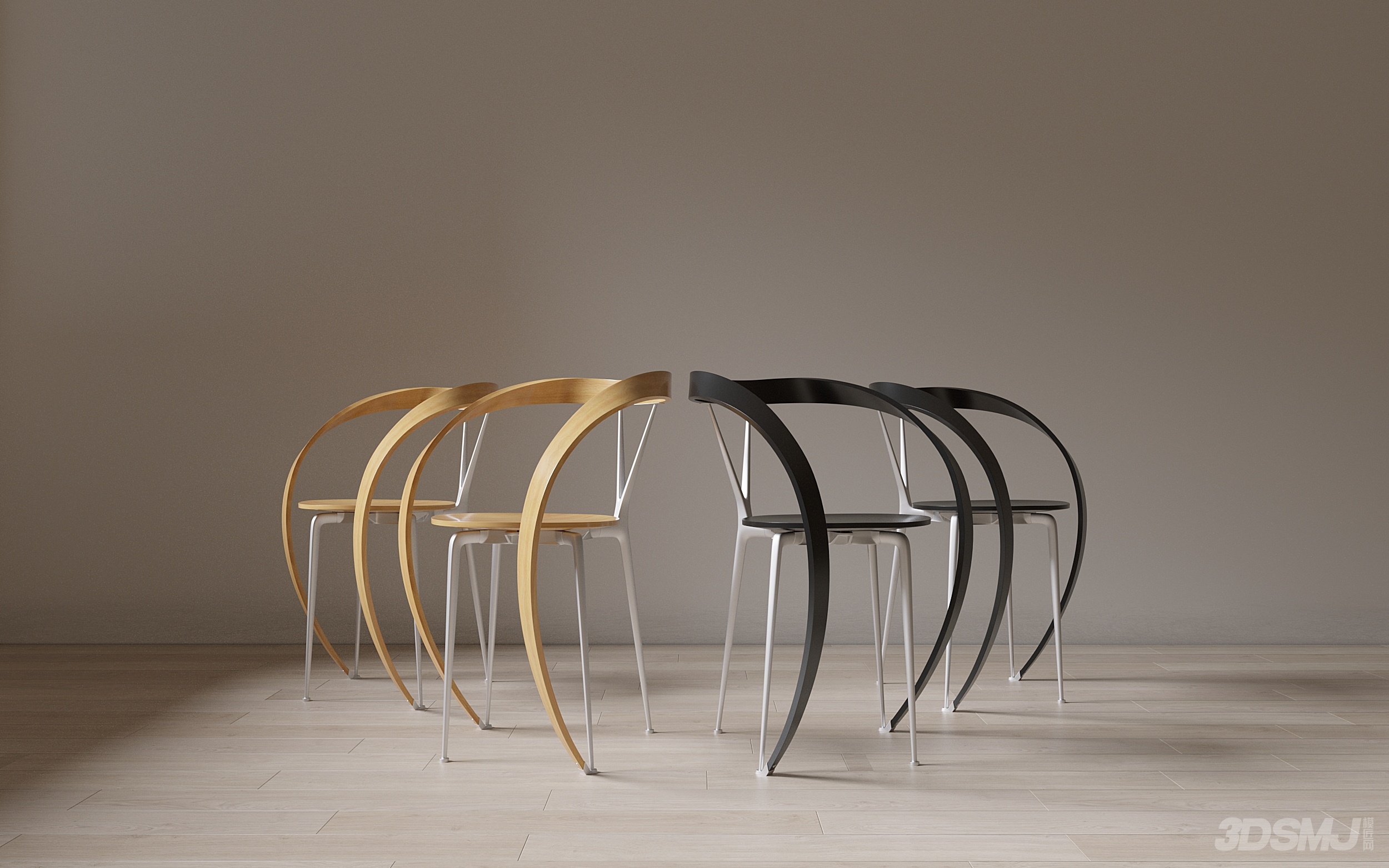 cassina revers chairs 飘带椅-3d模型-模匠网,3d模型下载,免费模型
