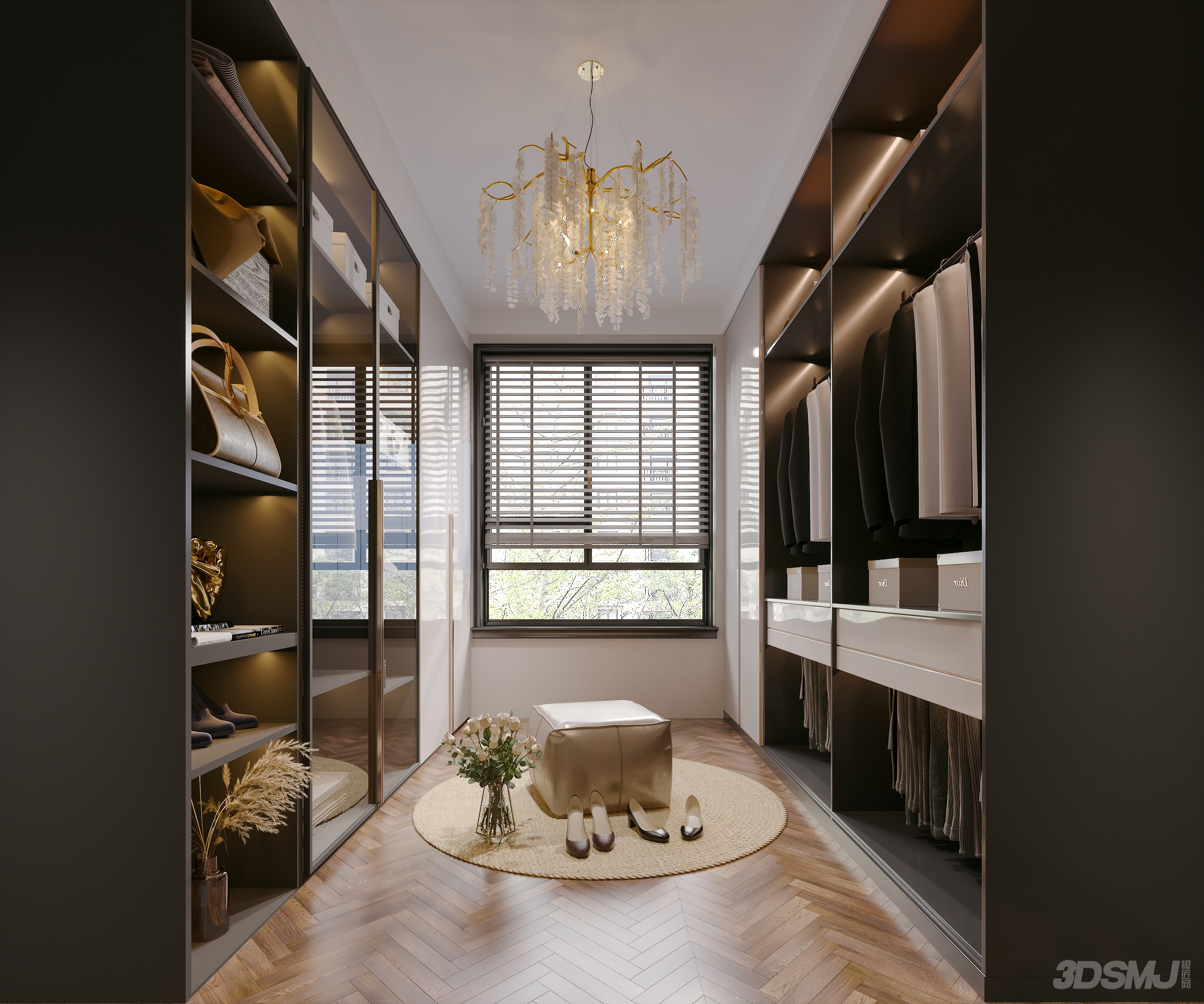 北欧现代简约轻奢衣帽间