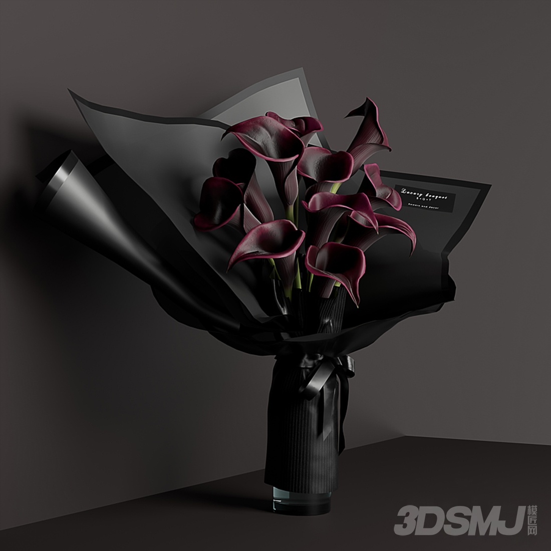 马蹄莲花束-3d模型-模匠网,3d模型下载,免费模型下载,国外模型下载