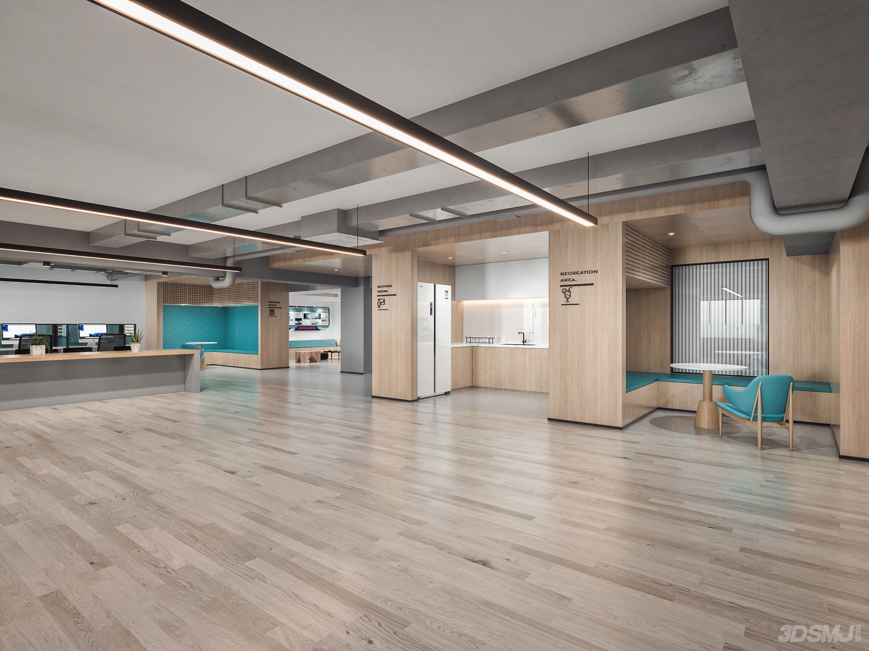 现代群体办公室 -3d模型-模匠网,3d模型下载,免费模型下载,国外模型