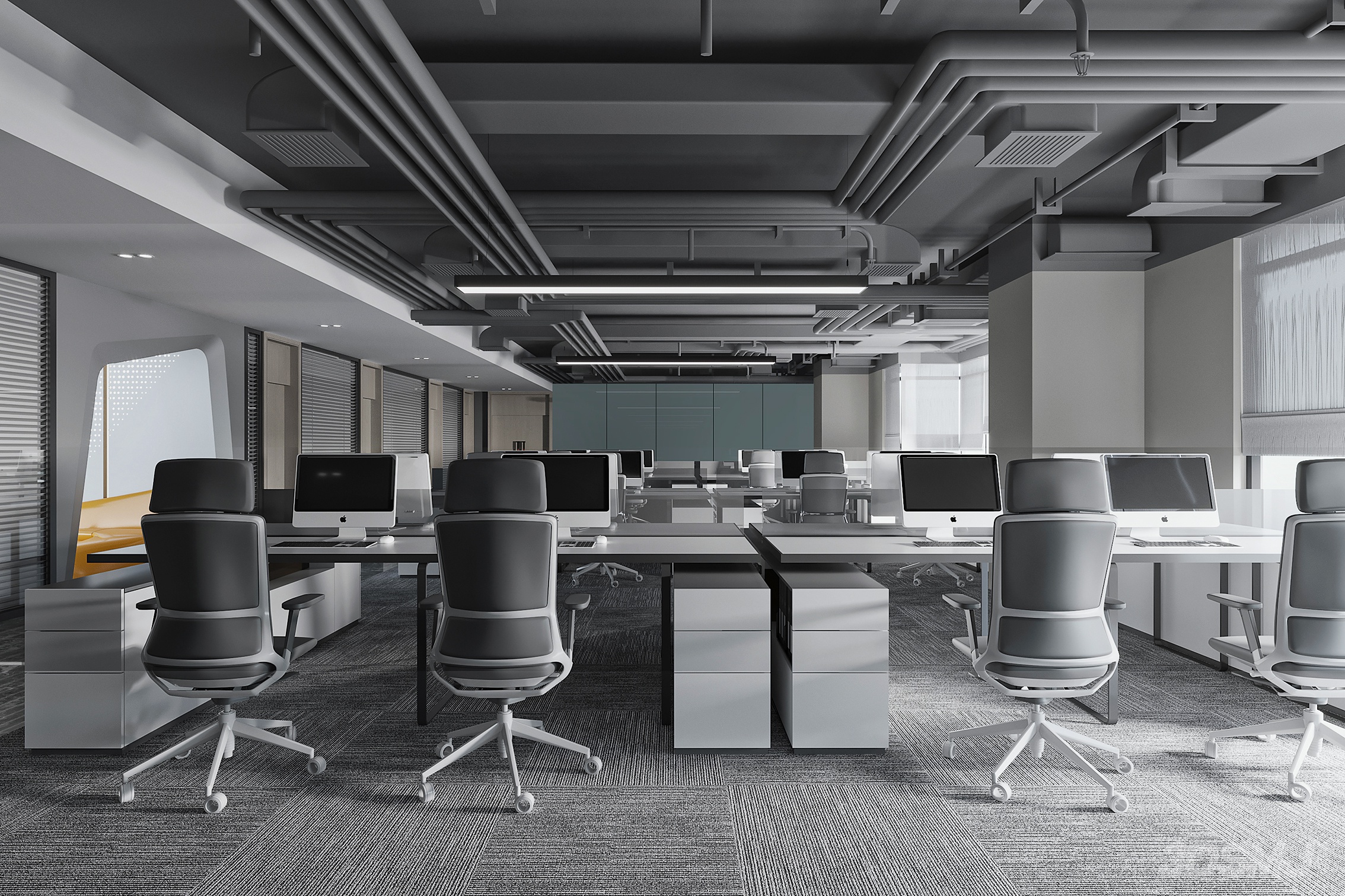 现代办公区-3d模型-模匠网,3d模型下载,免费模型下载,国外模型下载