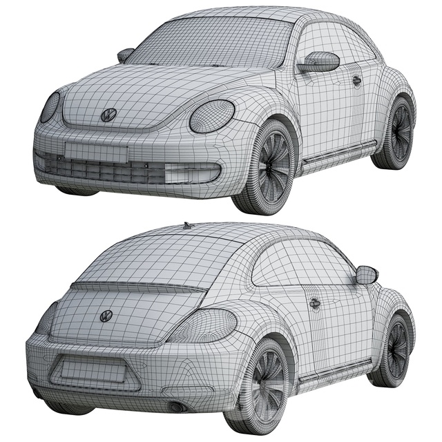 现代大众甲壳虫汽车-3d模型-模匠网,3d模型下载,免费模型下载,国外