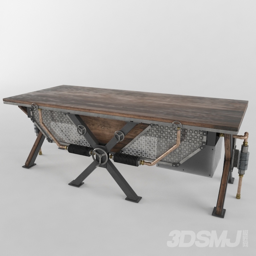 highpoly蒸汽朋克桌子-3d模型-模匠网,3d模型下载,免费模型下载,国外
