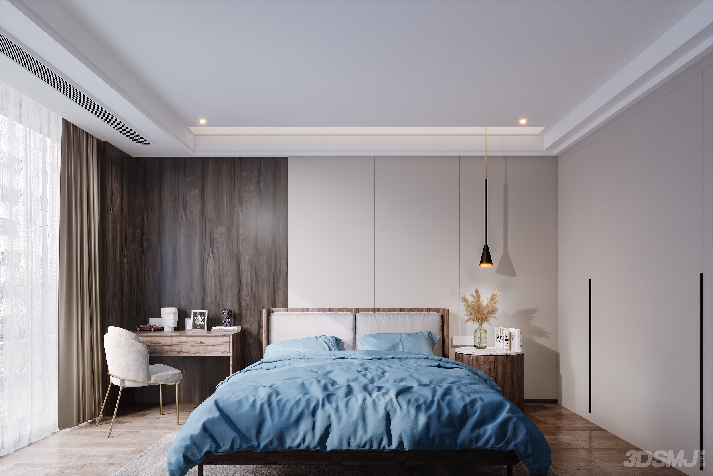 北欧现代简约轻奢风格卧室