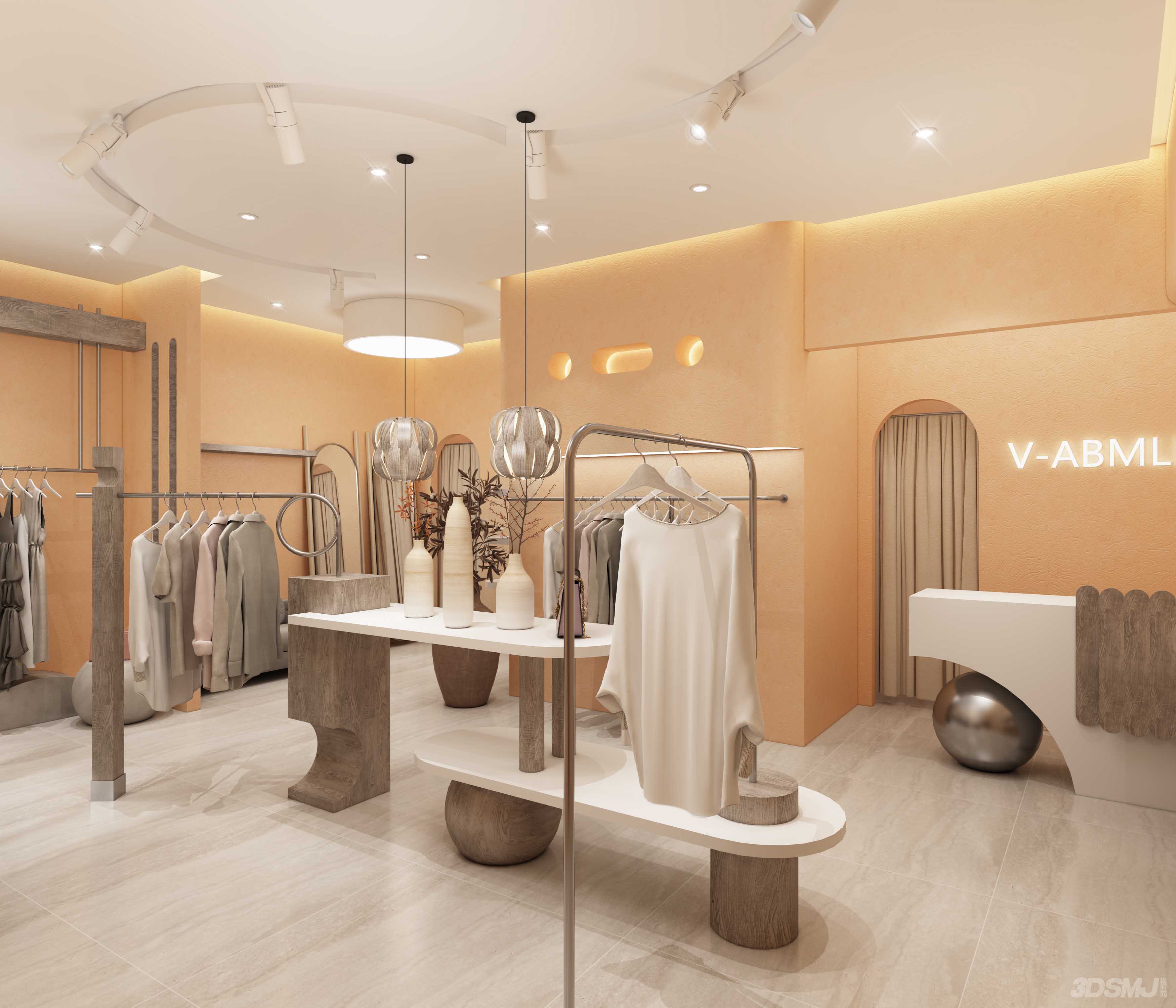 北欧风服装店-3d模型-模匠网,3d模型下载,免费模型下载,国外模型下载