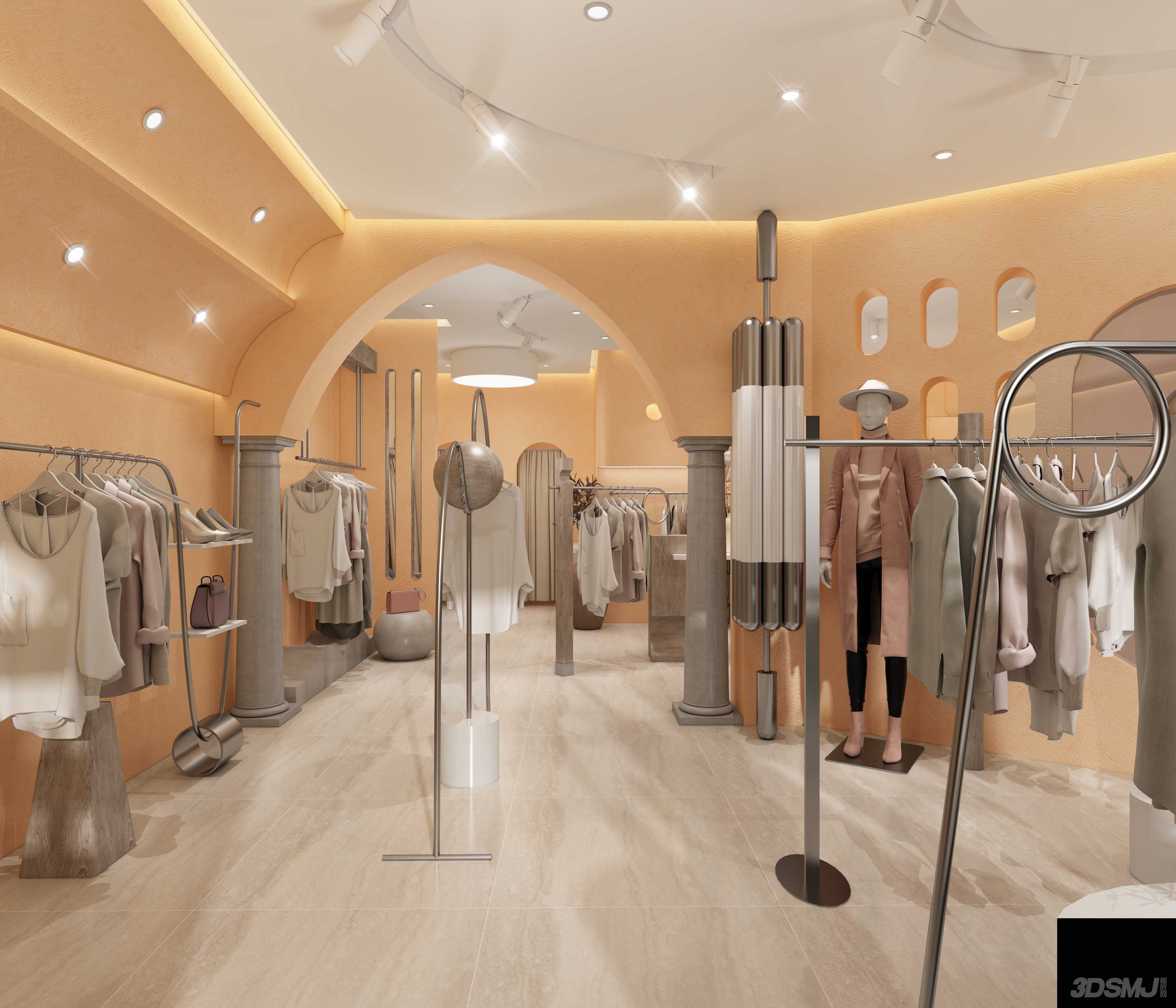 北欧风服装店-3d模型-模匠网,3d模型下载,免费模型下载,国外模型下载