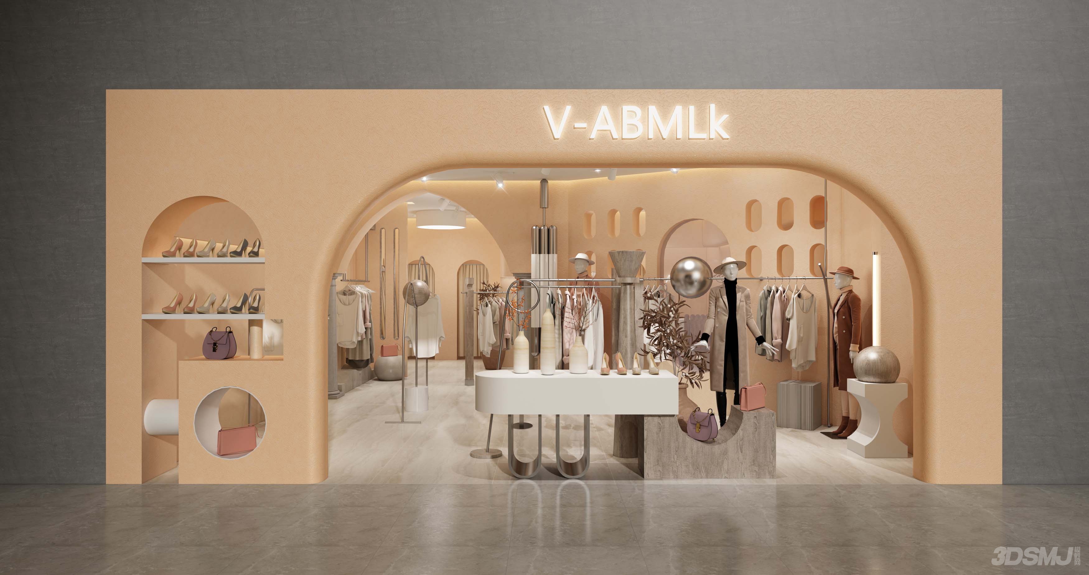 北欧风服装店-3d模型-模匠网,3d模型下载,免费模型下载,国外模型下载