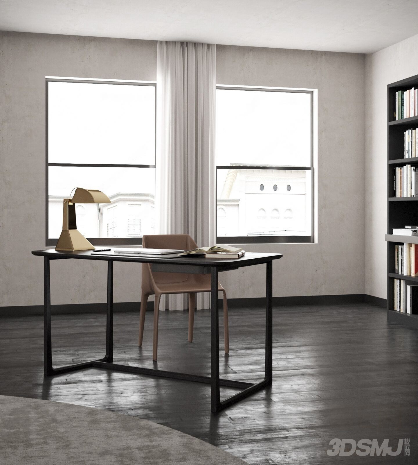 poliform 现代书房-3d模型-模匠网,3d模型下载,免费模型下载,国外模型