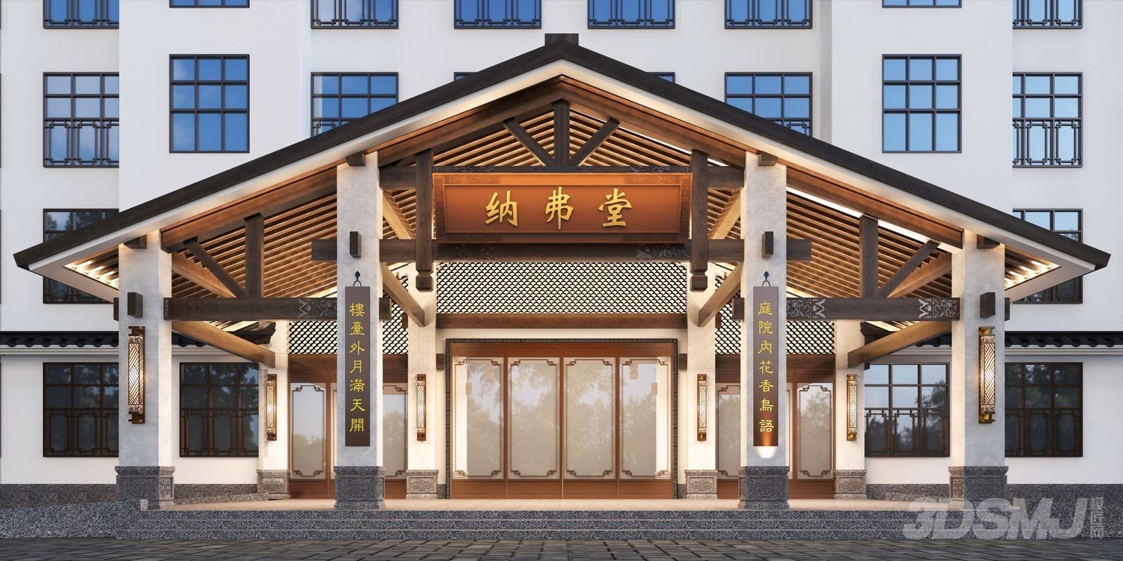 新中式酒店大门图片