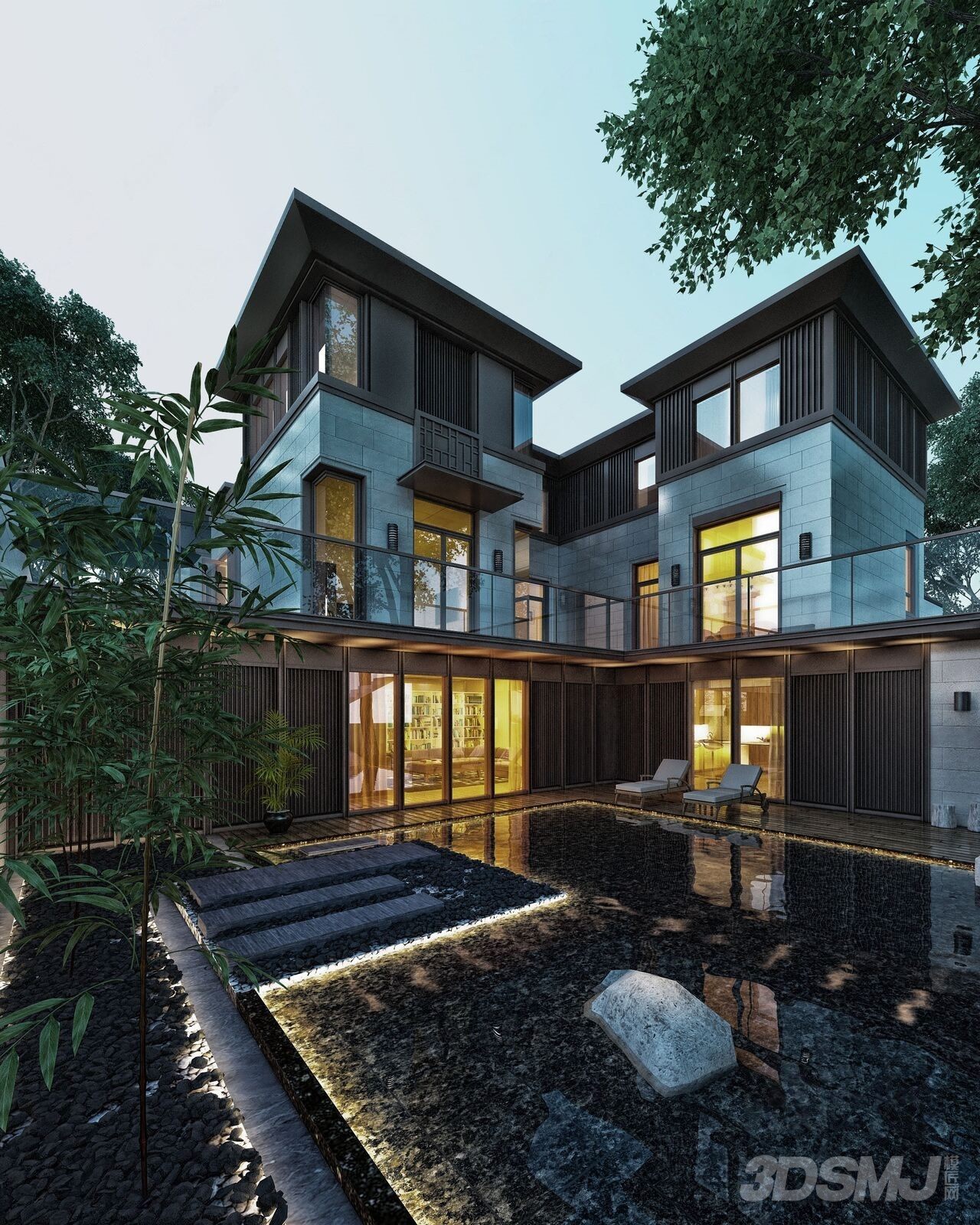 当前位置:3d模型 户外建筑 别墅外观 现代独栋别墅