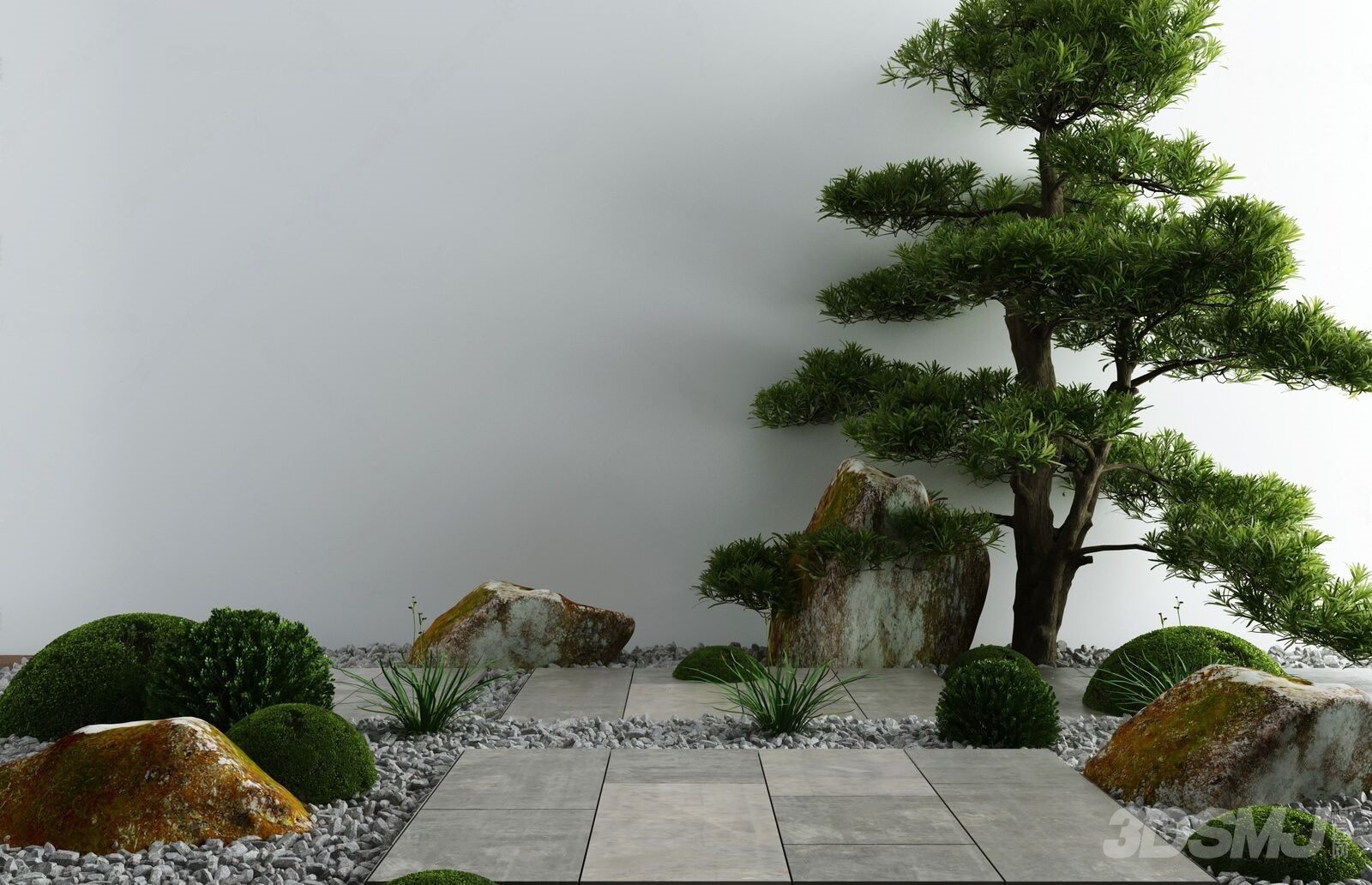 庭院景观小品枯山水石-3d模型-模匠网,3d模型下载,免费模型下载,国外