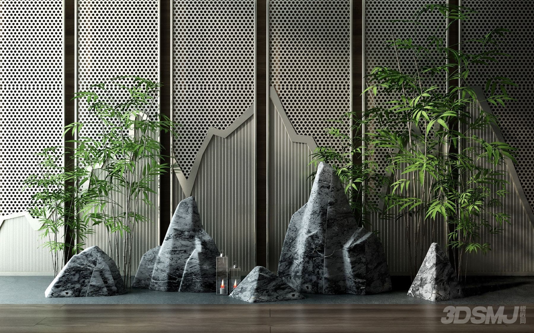 当前位置:3d模型 户外建筑 园艺小品 新中式假山景观小品