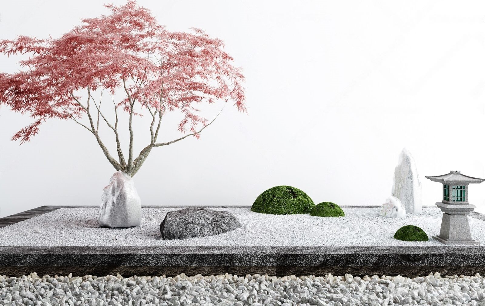 庭院景观小品枯山水石-3d模型-模匠网,3d模型下载,免费模型下载,国外