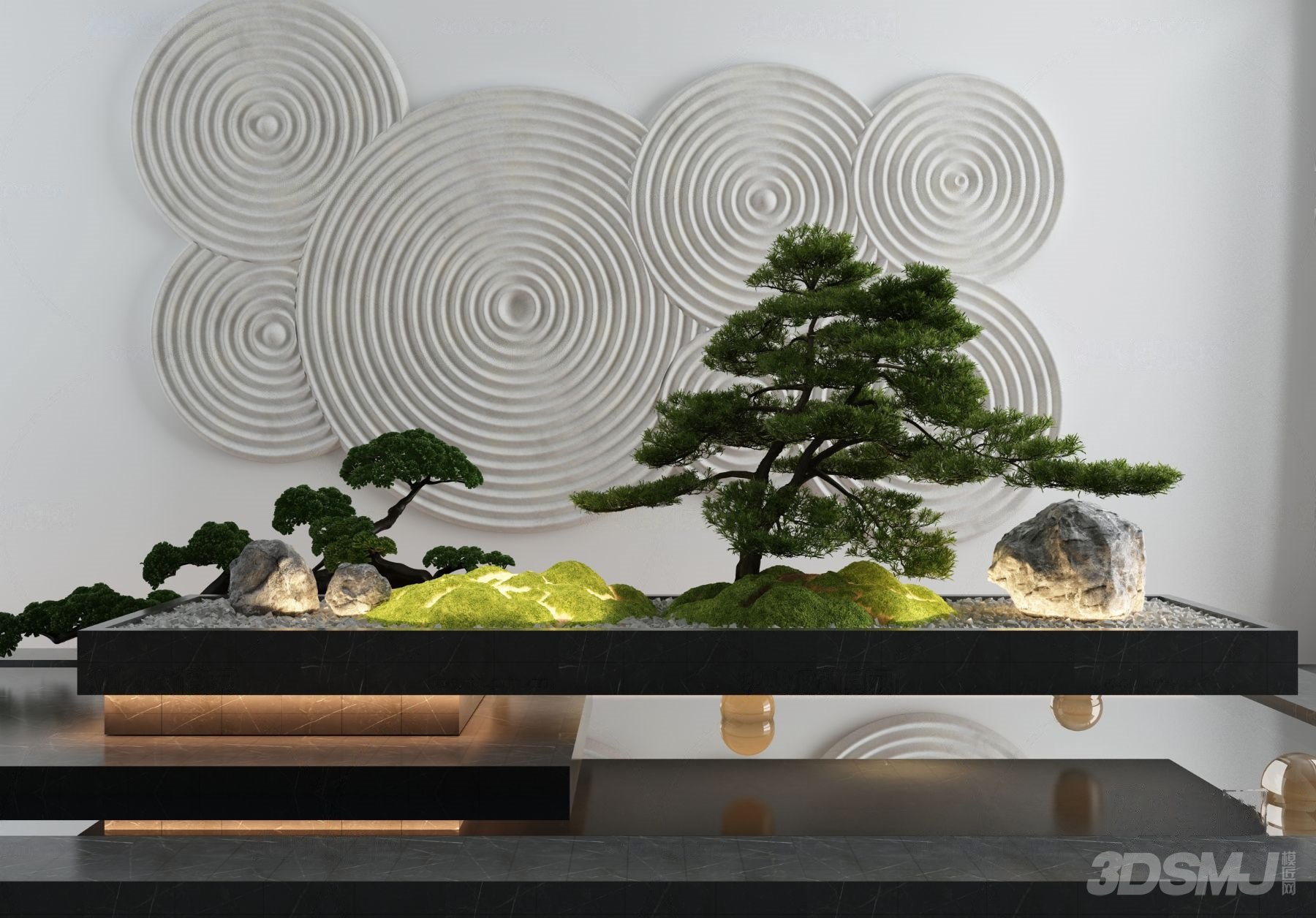 新中式室内景观小品-3d模型-模匠网,3d模型下载,免费模型下载,国外