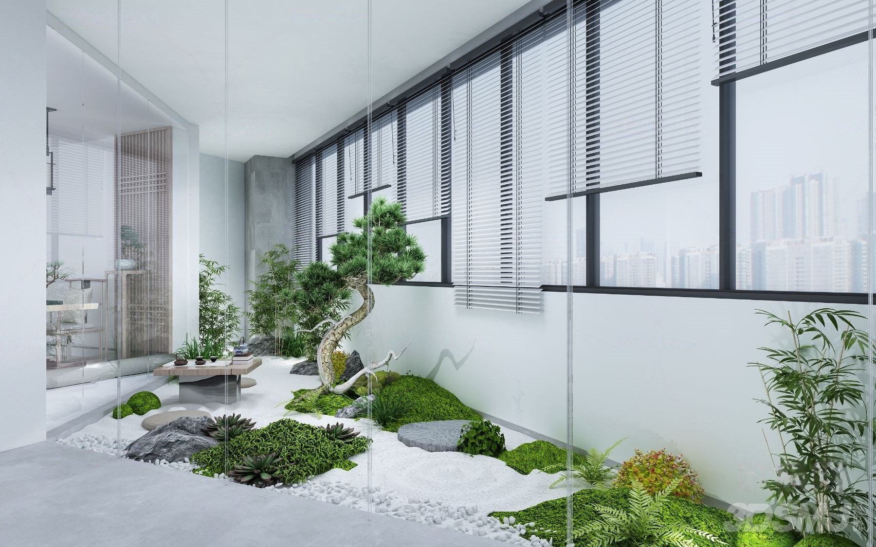 新中式室内生态造景小品-3d模型-模匠网,3d模型下载,免费模型下载