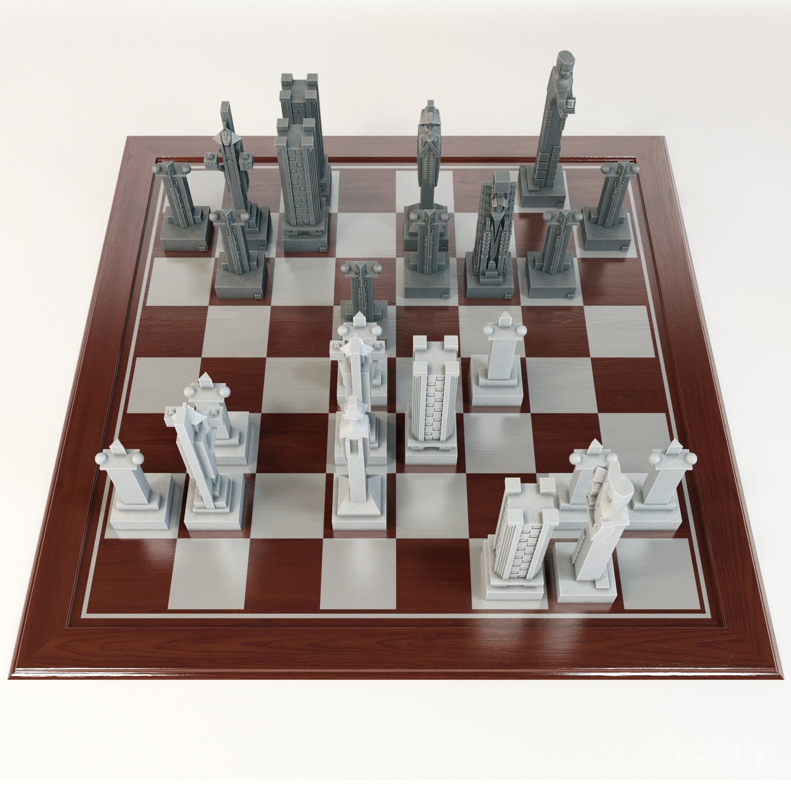 国际象棋-3d模型-模匠网,3d模型下载,免费模型下载,国外模型下载