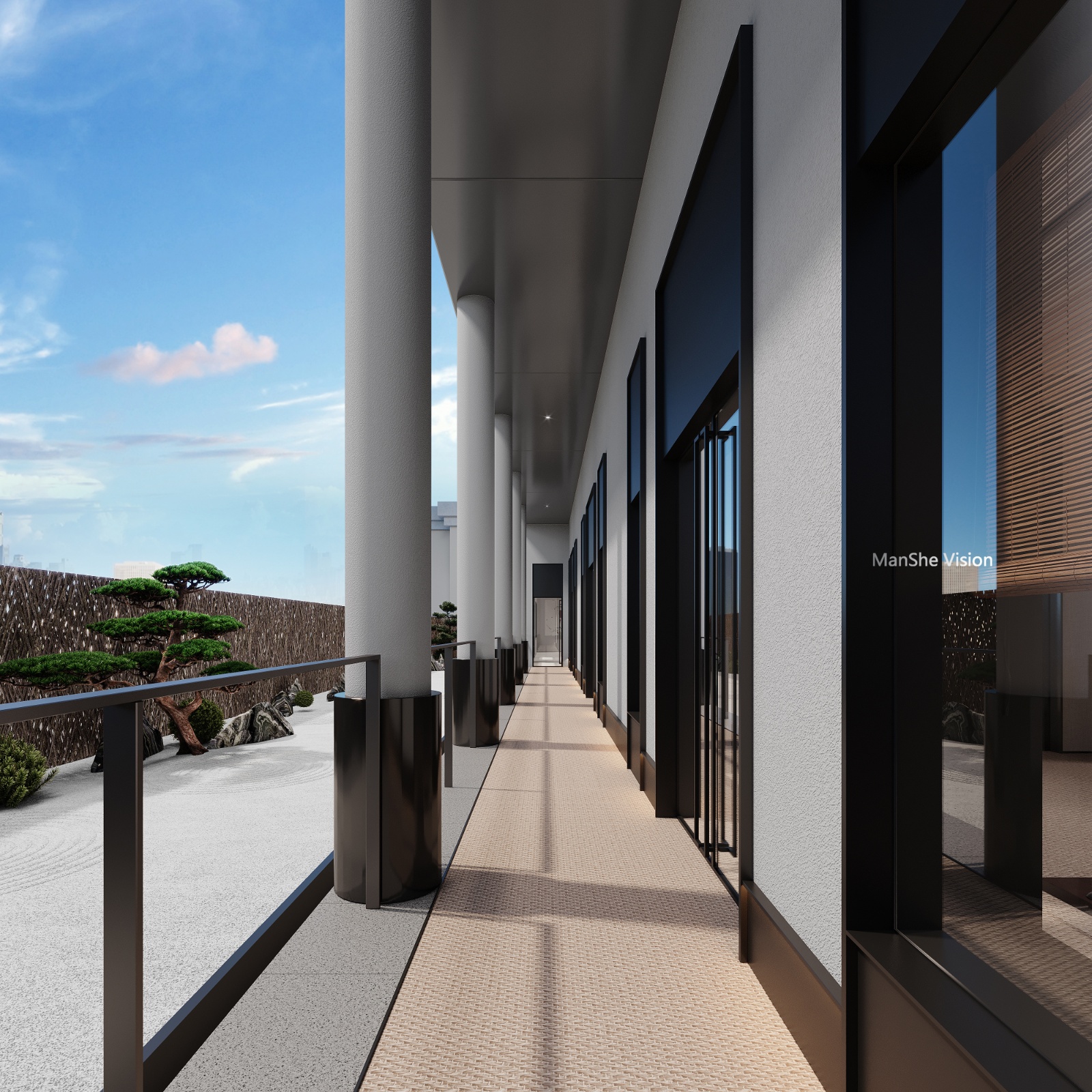 艺术空间表现,东方语境 现代气息-画廊-模匠网,3d模型下载,免费模型下