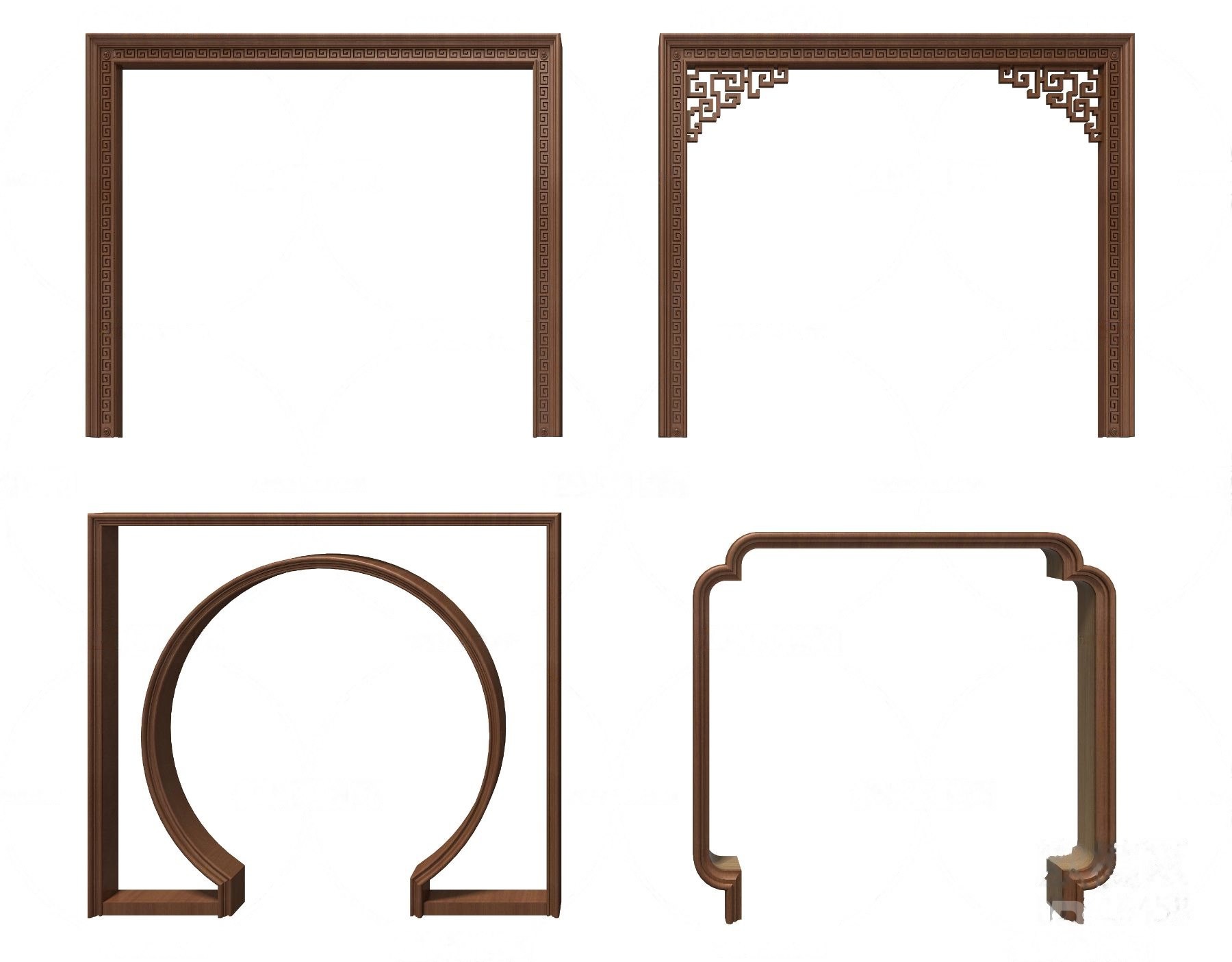 中式门套垭口3d模型-3d模型-模匠网,3d模型下载,免费模型下载,国外