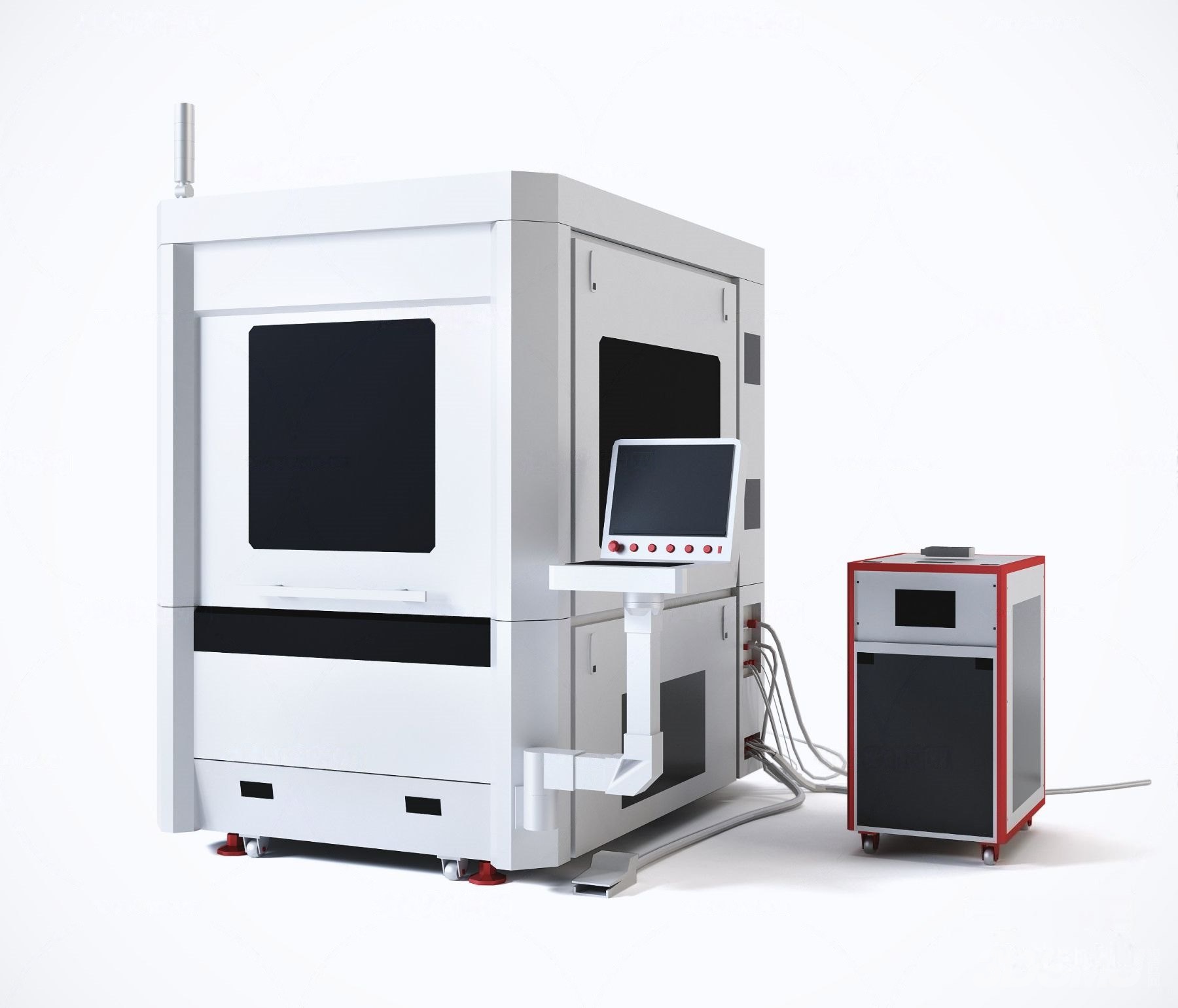 现代数控机器设备3d模型