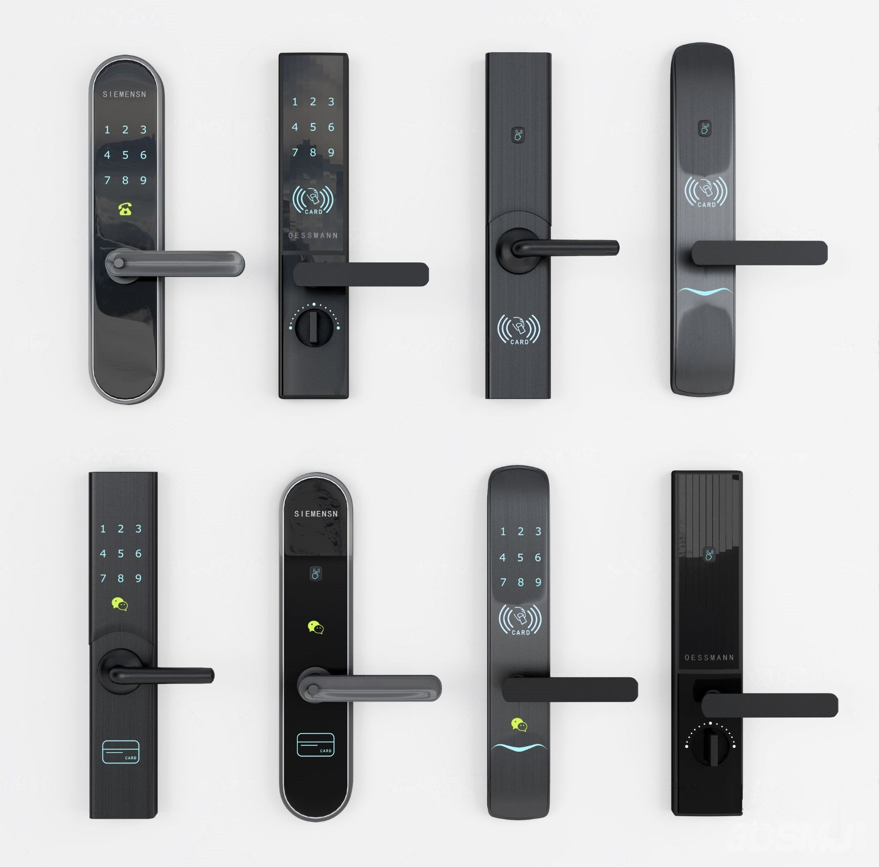 现代智能门把手3d模型-3d模型-模匠网,3d模型下载,免费模型下载,国外