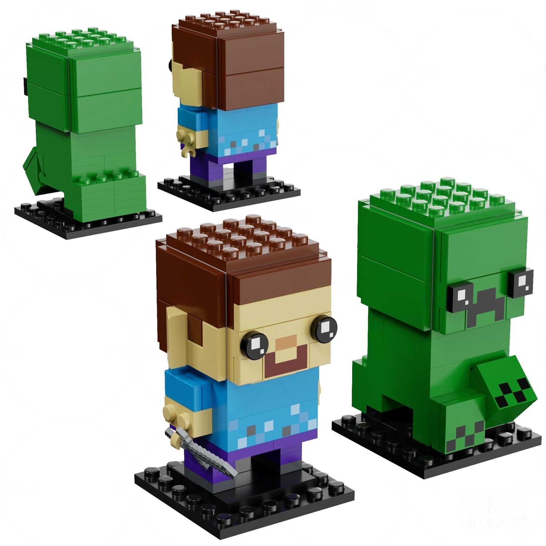 现代我的世界乐高玩具3d模型