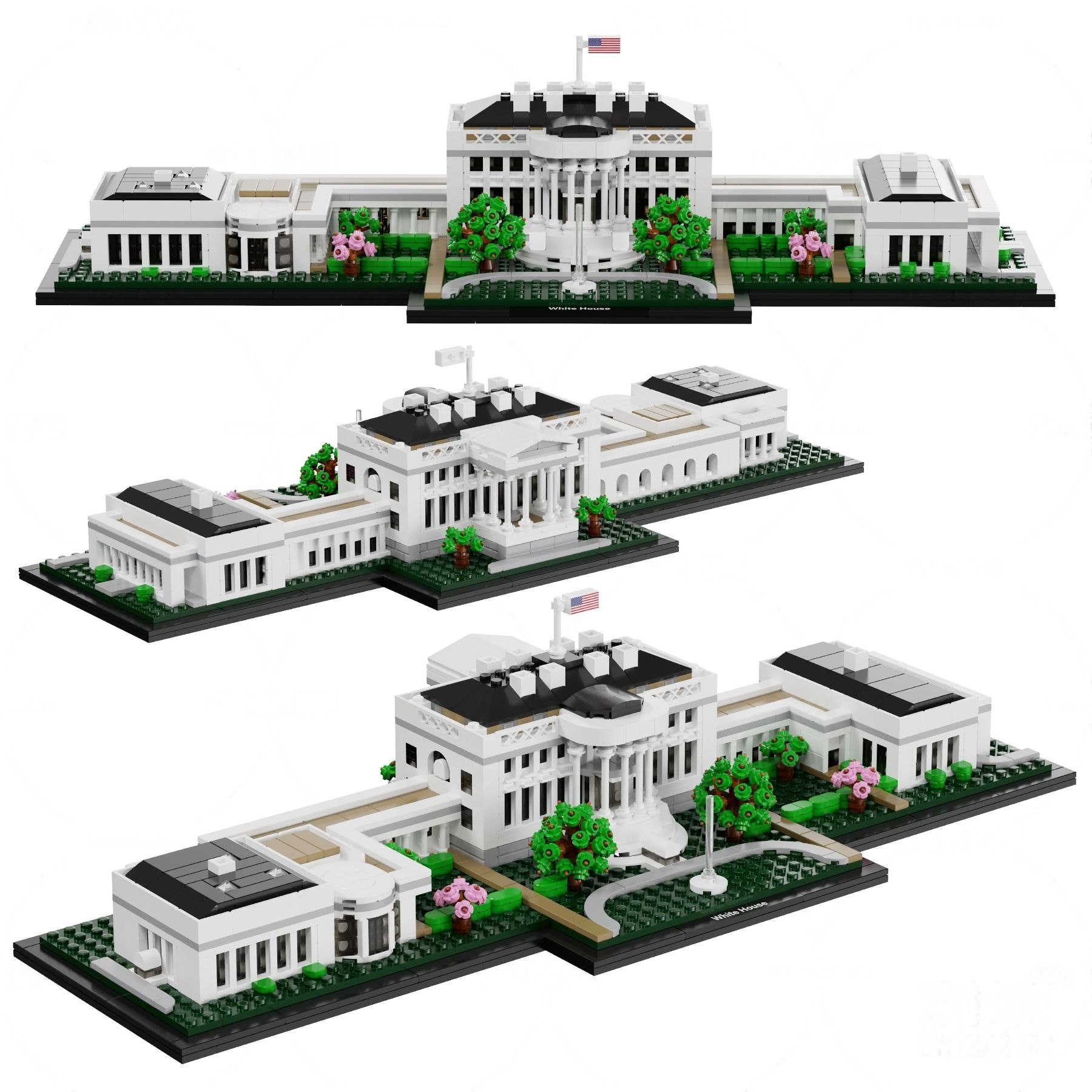 现代美国白宫乐高玩具3d模型-3d模型-模匠网,3d模型下载,免费模型下载