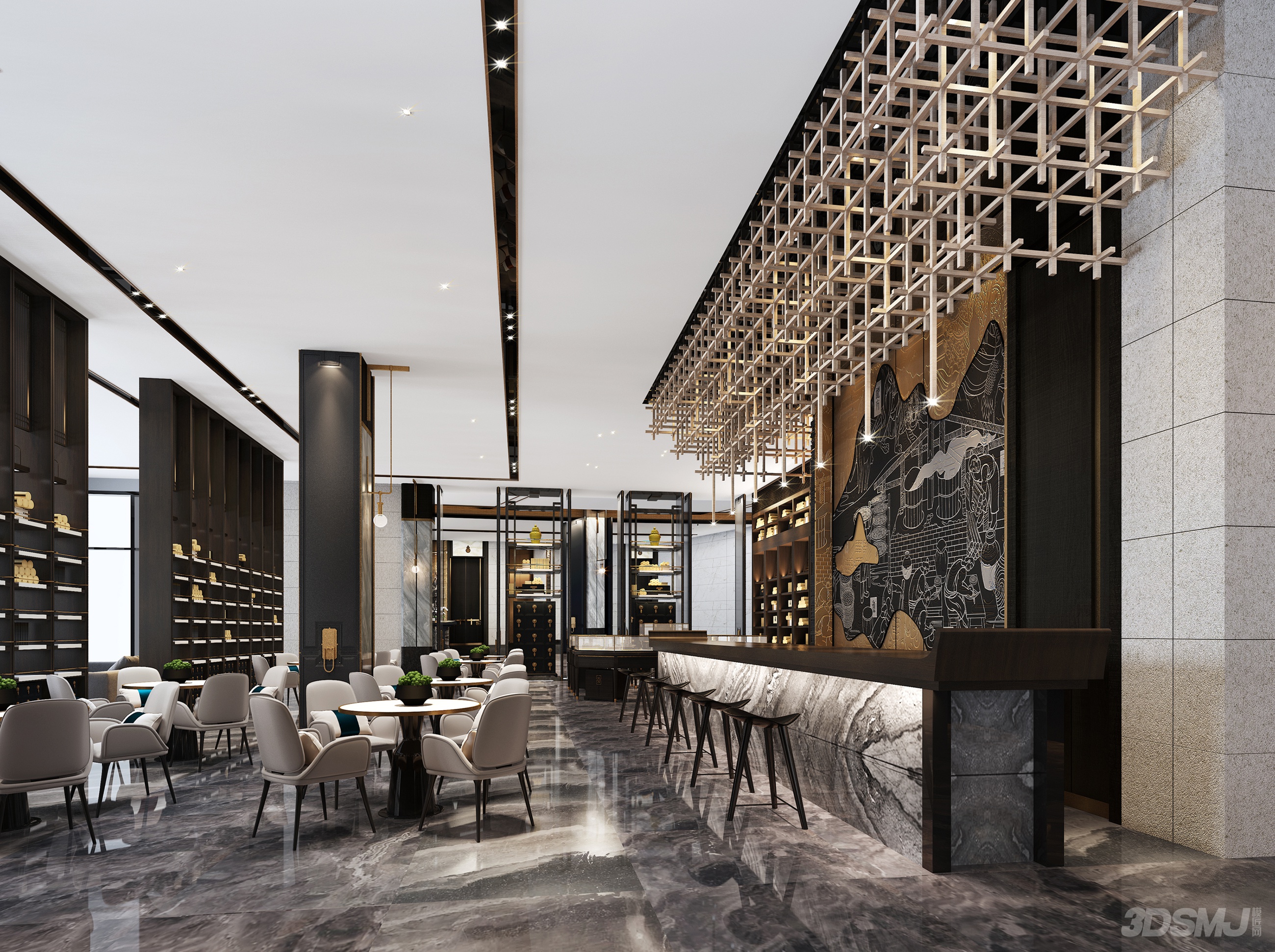 新中式酒店大堂吧