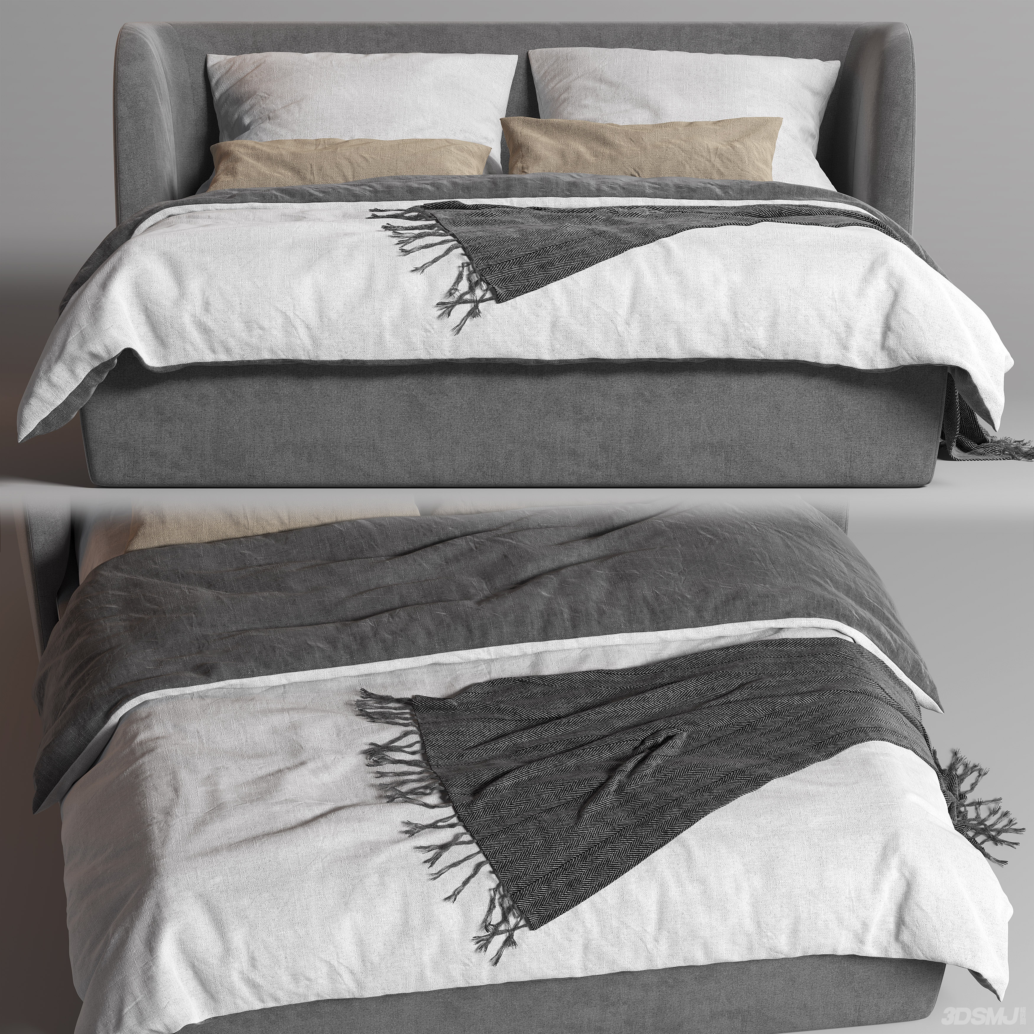 rolf benz 1400 tondo布艺双人床