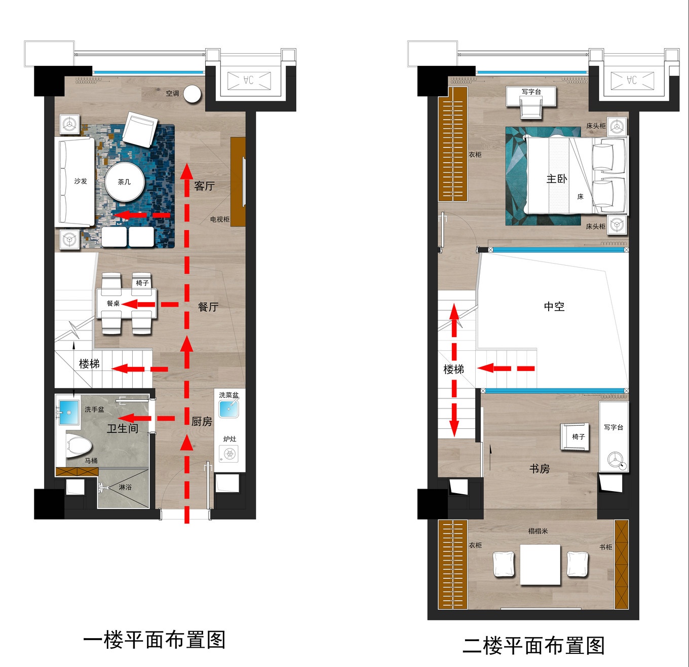 loft公寓平面布局图片