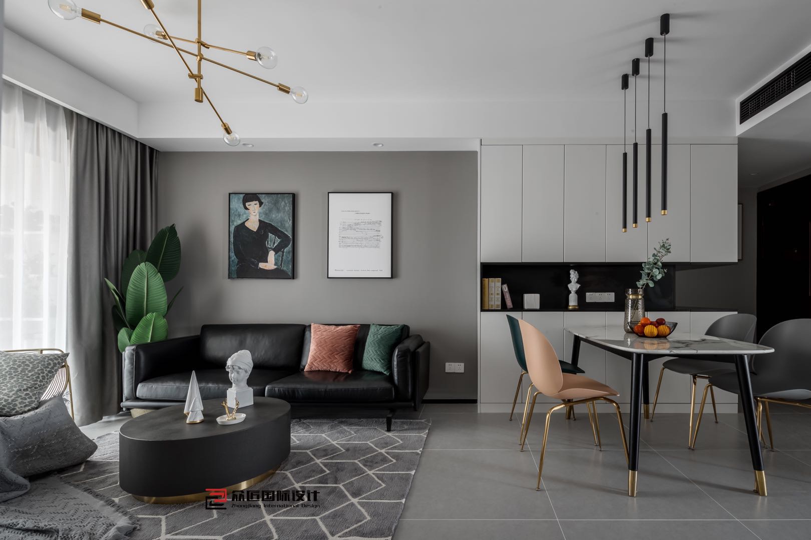 中粮祥云国际 91平 |黑白灰格调 莫兰迪色系打造不一样的感觉