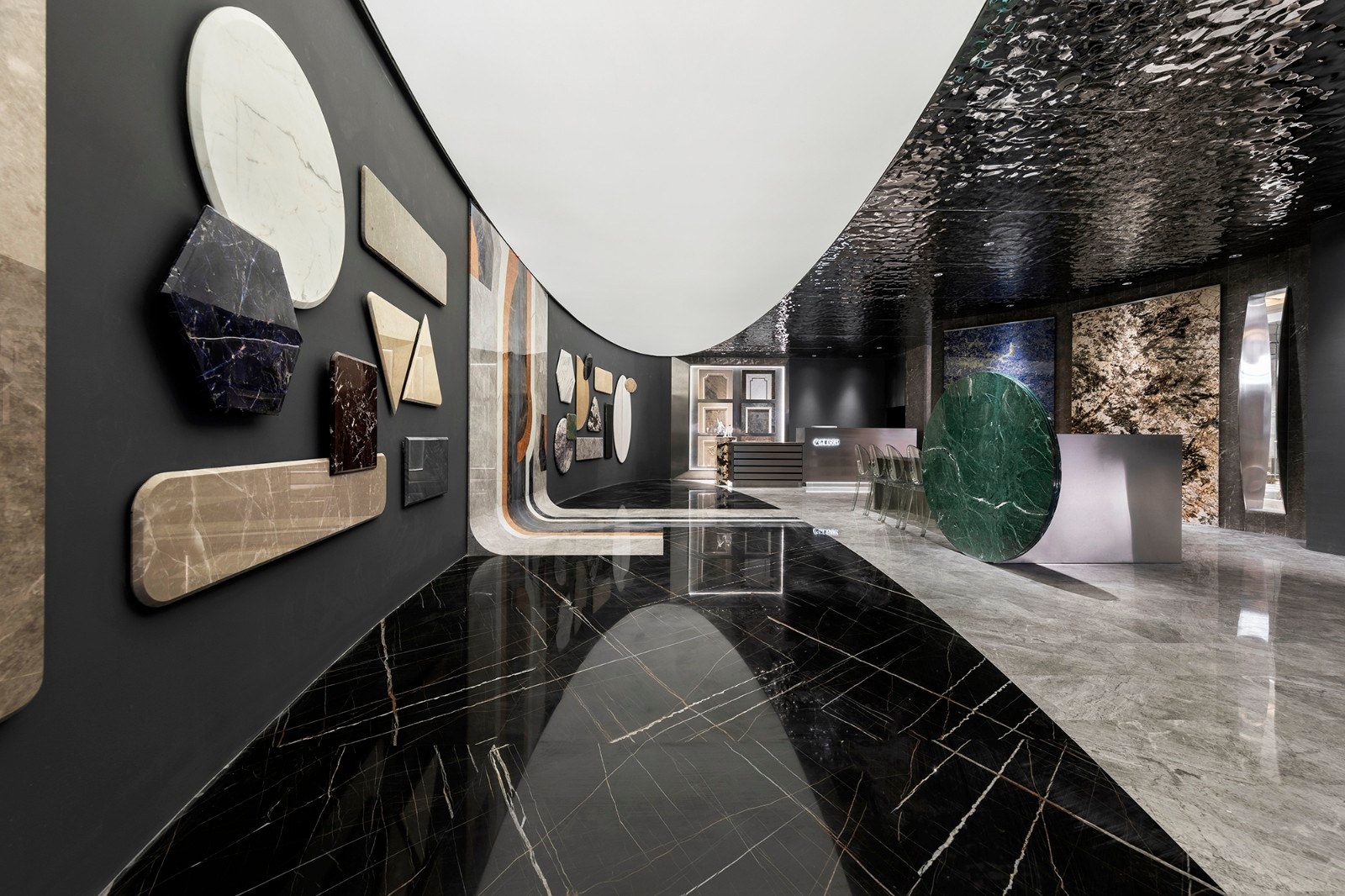 激发视觉联想的太空石材展厅磐洲设计