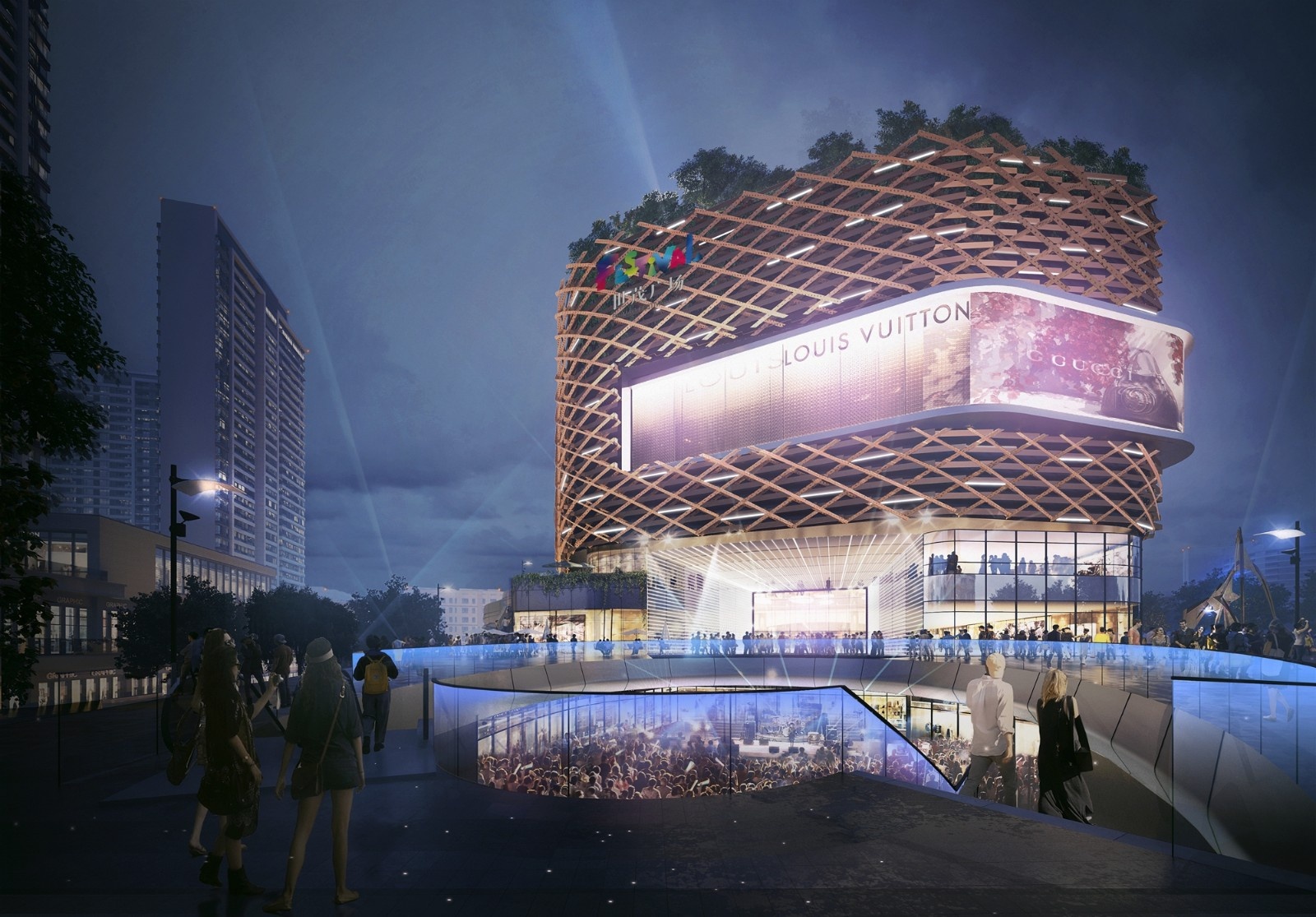 贵阳中天未来方舟以创意光影点亮大型商业综合体67hda汉都灯光设计